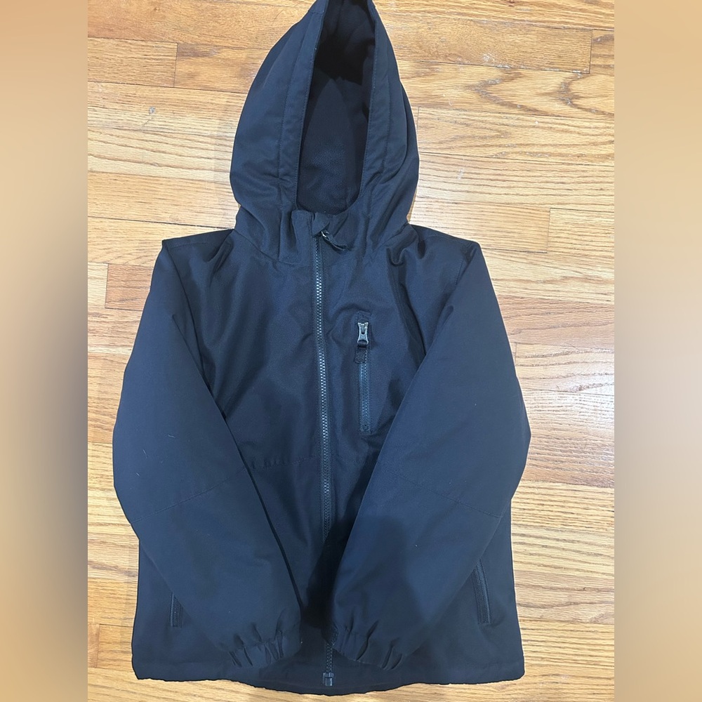 Swiss Tech Kids Black winter coat. Size 7/8.